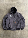 Vintage Dark Navy Hooded Yankees Carhartt Jacket